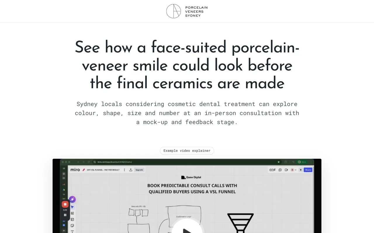 Landing page preview